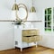 James Martin Vanities 36'' Sgl Vanity, Light Mappa Burl and Polished Wht W/ Sgl Hole 3CM Wht Zeus Quartz Top & Backsplash D804-V36-LMB-1WZ - alternate 6